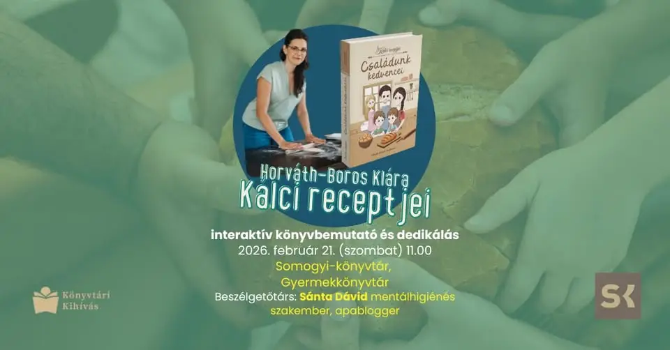 Kálci receptjei – Családunk kedvencei Interaktív könyvbemutató és dedikálás